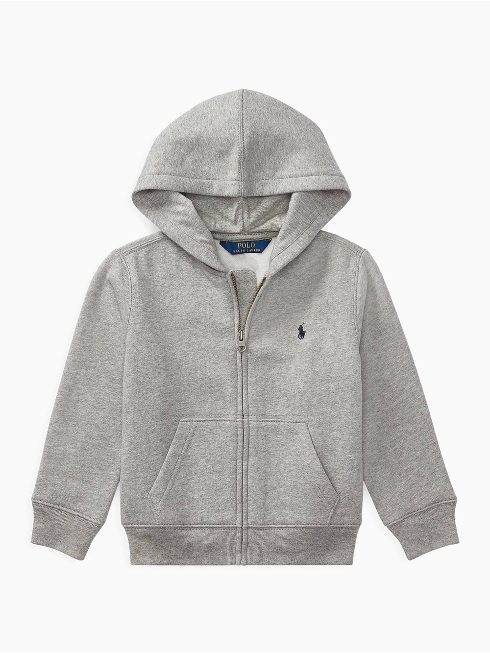Polo by Ralph Lauren Kids' Light Grey Zip Hoodie 50%OFF SEND OFFER